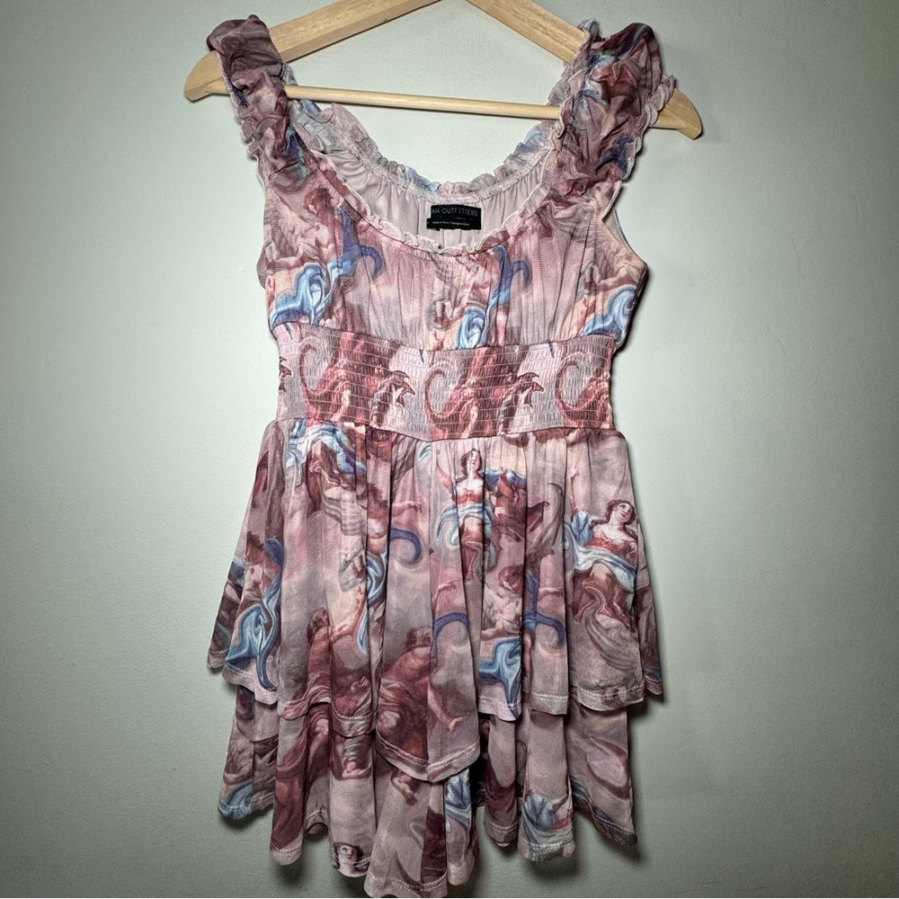 Urban Outfitters Neutr Mot Shorts Romper Size S Baby Doll Y2K Tiered Renaissance